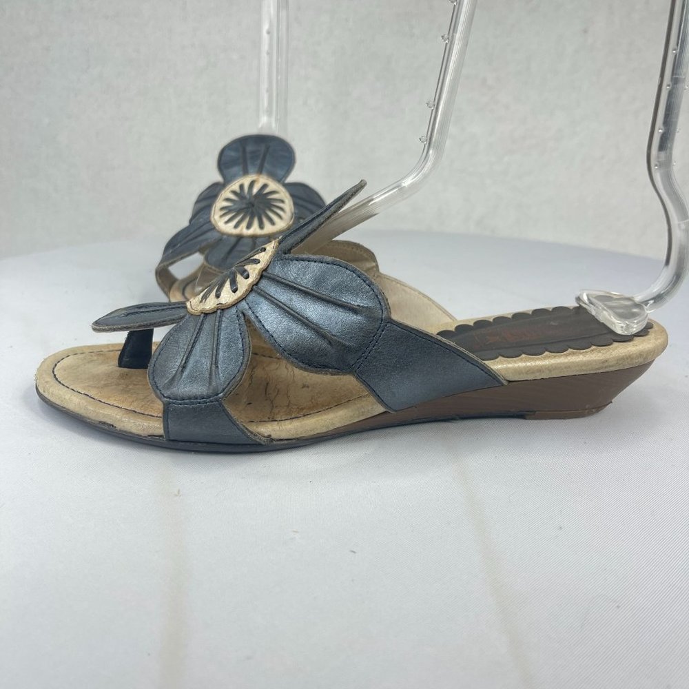 PIKOLINOS Womens 39 (US 8.5-9) Marino Gray Leather Sandals Made in Spain - Picture 2 of 12